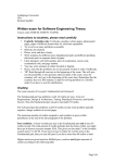 Written exam for Software Engineering Theory