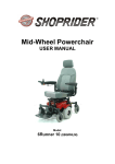 Shoprider 6Runner 10 Power Wheelchair User Manual