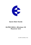 Quick Start Guide ELPRO 905U-L Wireless I/O Receiver Unit