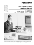 KX-TVS 120 - 220 - 320 Installation Manual 2718za