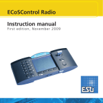 Instruction manual ECoSControl Radio