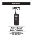 VHF75 Owner`s Manual Guide d`utilisation