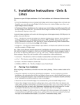 1. Installation Instructions - Unix & Linux