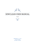 SewCLEAN USER MANUAL