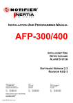 Notifier - AFP 300 & 400 Installation, Programming & User Manual