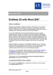 EndNote X5 with Word 2007