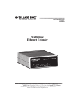Black Box Multi-Rate Ethernet Extender User Manual