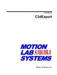 C3Dexport User Guide - Motion Lab Systems, Inc.