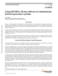 Using MC683xx M-bus software to communicate between processor