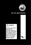 DRY SUIT USER`S MANUAL