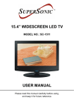 15.4” WIDESCREEN LED TV USER MANUAL