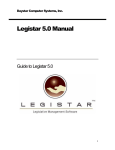 Legistar 5.0 User Manual