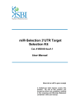 MicroRNA Target Selection System User Manual