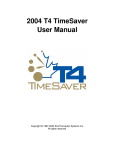 2004 T4 TimeSaver User Manual