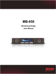 MB-650 User Manual
