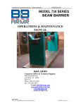 model 730 series beam barrier operations