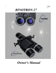 BINOTRON-27 Owner`s Manual