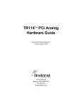 TR114™ PCI Analog Hardware Guide