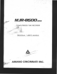 Manual for Amano MJR8500