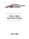 TTI Motor Vehicle Operations Program