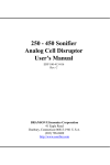 250 - 450 Sonifier Analog Cell Disruptor User`s Manual