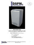 Eternalight Plus Online Emergency Lighting Inverter User`s Manual