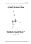 Merlin Small Wind Turbine Installation & Operation Guide