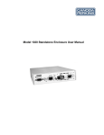 Model 1020 Standalone Enclosure User Manual