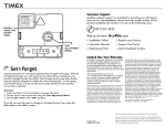 Chaney Set & Forget Clock Instruction Manual 75023