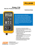 Fluke 719 Electric Pressure Calibrator