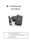 FY-602 Data radio User`s Manual