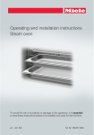 Operating and installation instructions Steam oven