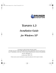 TopSpin 1.3 - Installation Guide for Windows XP