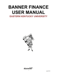 BANNER FINANCE USER MANUAL - EKU