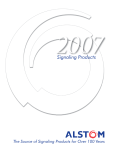 2007 ALSTOM Signaling Products Catalog