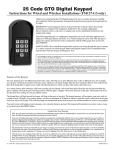 Keypad for Mighty Mule® Gate Opener Installation & User Manual