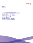 Secure Installation and Operation of Your ColorQube™ 9201/9202