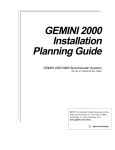 GEMINI 2000 Installation Planning Guide