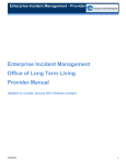 Enterprise Incident Management Office of Long Term Living