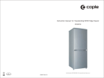 Instruction manual for freestanding 50/50 fridge freezer