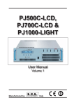 PJ500C-LCD, PJ700C-LCD & PJ1000light