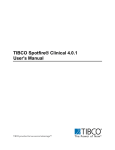 TIBCO Spotfire® Clinical 4.0.1 User`s Manual