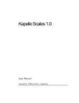 Kapelle Scales User Manual - SFCM Musicianship and Music Theory
