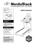 View the NordicTrack 2450 Commercial Treadmill user manual