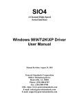 Windows 98\NT\2K\XP Driver User Manual