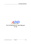 ADD PLC STARTER KIT User Manual
