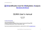 QUMA User`s manual - QUMA: QUantification tool for Methylation