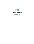 S300 User Manual Version 1.0