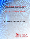 SCC ONLINE USER HELP GUIDE