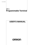NT11 Programmable Terminal, User`s Manual
